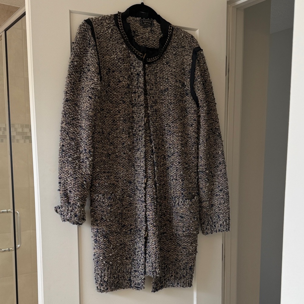 Lanvin Wool Boucle cardi coat